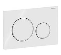 Geberit Sigma 20 plaque de déclenchement 115882KJ1 blanc / chromé brillant
