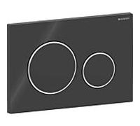 Geberit Sigma 20 plaque de déclenchement 115882KM1 noir / chromé brillant