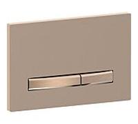 Geberit Sigma 50 Square Plaque d'actionnement 115670QB2 Plaque de recouvrement or rose brossé, plaque/bouton or rose, pour double chasse