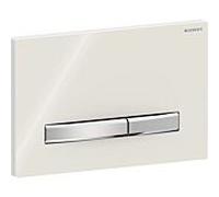 Geberit Sigma 50 Square Plaque de commande 115788JL2 Plaque de recouvrement gris sable, plaque/bouton chromé, pour double chasse