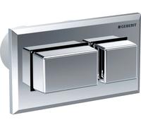 Geberit - Déclenchement à distance pneumatique, pour rinçage double touche, chrome brillant 116.052.21.1