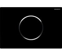 Geberit Sigma bouton de chasse d'eau pour WC chrome brillant-noir 115.907.KM.6