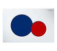 Geberit Sigma01 - Plaque de déclenchement, blanc/bleu/rouge 115.770.LB.5