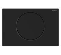 Geberit Sigma10 commande de WC avec déclenchement électrique du rinçage, câble, alimentation secteur, rinçage à 1 quantité, 115863166, Couleur: noir mat, revêtement easy-to-clean / noir - CM