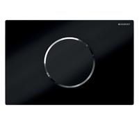 Geberit Bouton de chasse d'eau WC Sigma 115.908.KM.6 – Double chasse, piles – Chrome/Noir