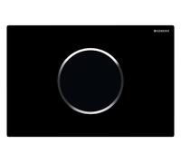 Geberit Sigma10 commande de WC avec déclenchement électrique du rinçage, sans contact, à commande infrarouge, 115907KM6, Couleur: noir / chromé brillant - CM