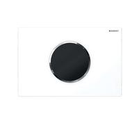 Geberit Sigma10 - Commande électronique de chasse d'eau, alimentation par pile, blanc / chrome brillant 115.908.KJ.6