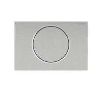 Geberit Sigma10 - Commande électronique de chasse d'eau, alimentation par pile, easy to clean, inox brossé 115.864.SN.6
