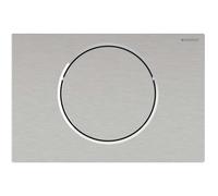Geberit Sigma10 - Commande électronique de chasse d'eau, alimentation par pile, easy to clean, inox brossé 115.869.SN.6