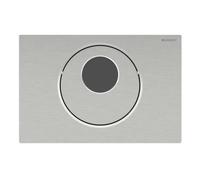 Geberit Sigma10 - Commande électronique de chasse d'eau, alimentation secteur, inox brossé 115.856.SN.6