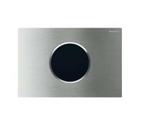 Geberit Sigma10 - Commande électronique de chasse d'eau, alimentation secteur, inox brossé / poli 115.907.SN.6