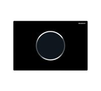 Geberit Sigma10 - Commande électronique de chasse d'eau, alimentation secteur, noir / chrome brillant 115.907.KM.6