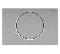 Commande WC Geberit Sigma10 115705SN6 pour réservoirs encastrés Sigma, ronde, pour télécommande Bluetooth, finition brossée, revêtement facile à nettoyer, alimentation secteur