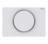 Geberit Sigma10 plaque de commande - chasse à 2 touches - bouton rond - blanc mat/easy-to-clean 115.758.JT.5