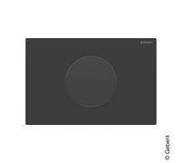Geberit – Commande électronique de chasse d'eau Sigma10 – Alim. secteur, easy-to-clean, noir mat