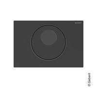Geberit Sigma10 - Commande électronique de chasse d'eau, alimentation secteur, easy to clean,noir mat 115.890.16.6