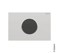 Geberit Sigma10 - Commande électronique de chasse d'eau, alimentation par pile, easy to clean, chrome mat 115.908.JQ.6