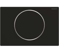 Geberit Sigma10 - Plaque de déclenchement Sigma 10, noir mat/ inox 115.758.14.5