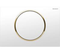 Geberit Sigma10 - Plaque de déclenchement SIGMA10, blanc/doré 115.758.KK.5