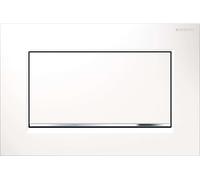 Geberit Sigma10 - Plaque de déclenchement Sigma10, rinçage Start/Stop, blanc/chrome 115.893.KJ.1