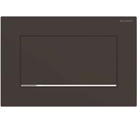 Geberit Sigma10 - Plaque de déclenchement Sigma10, rinçage Start/Stop, noir mat/chrome 115.893.14.1