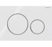 Geberit Sigma20 - Bouton dede chasse d'eau, blanc/chrome
