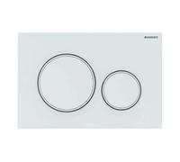Geberit Sigma20 - Plaque de déclenchement 2 touches, blanc mat / blanc 115.882.01.1