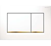 Geberit Sigma20 - Plaque de déclenchement Sigma20, blanc/ doré 115.883.KK.1