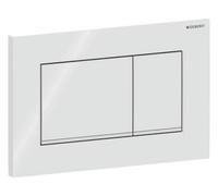 Geberit Plaque de déclenchement Sigma 20 Square 115883111 – Blanc mat rayé double chasse plastique