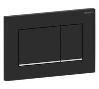 Plaque de déclenchement Geberit Sigma 20 Square 115883141 laquée noir mat, chromée brillante