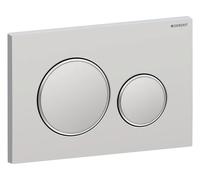 Geberit Sigma20 plaques de déclenchement pour rinçage à 2 quantités, rond, 115.882.JQ.1, Couleur: chrome mat, revêtement easy-to-clean / chromé brillant