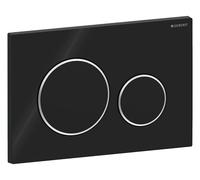 Geberit Plaque de déclenchement Sigma20 115.882.KM.1 Rinçage 2 quantités Noir / Chromé brillant