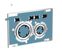 Geberit Sigma21 - Bouton de commande de chasse d’eau, sans remplissage / chrome brillant 115.884.00.1