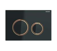 Geberit Sigma21 - Plaque de déclenchement 2 touches, noir / or rouge 115.650.SJ.1