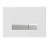 Geberit Sigma40 115600KQ1 blanc / aluminium brossé, double chasse