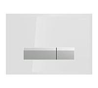 Geberit Sigma40 115600SI1, blanc / aluminium brossé, double chasse