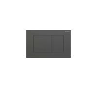 Plaque de déclenchement Geberit 115629QD1 Square , chrome noir / brossé, revêtement facile à nettoyer, pour double chasse