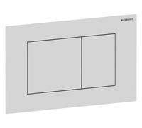 Geberit Sigma40 plaques de déclenchement, pour rinçage à 2 quantités, angulaires, acier inox, 115629JT1, Couleur: Blanc mat - CM