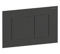 Geberit Sigma40 plaques de déclenchement, pour rinçage à 2 quantités, angulaires, acier inox, 115629QD1, Couleur: Chrome noir brossé - CM