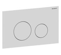 Geberit Sigma40 plaques de déclenchement, pour rinçage à 2 quantités, rond, acier inox, 115.628.JT.1, Couleur: Blanc mat