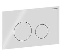 Geberit Plaque de commande Sigma40 pour WC ronde verre blanc 2 volumes 115.628.SI.1