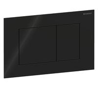 Geberit Sigma40 plaques de déclenchement, pour rinçage à 2 quantités, Square, verre, 115.629.SJ.1, Couleur: Noir