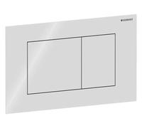 Geberit Sigma40 plaques de déclenchement, pour rinçage à 2 quantités, Square, verre, 115629SI1, Couleur: blanc - CM
