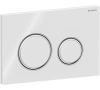 Geberit Sigma50 bouton de chasse d'eau pour WC chrome brillant-blanc 115.884.SI.1
