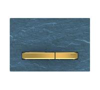 Geberit Sigma50 - Plaque de déclenchement 2 touches, ardoise Mustang / laiton 115.672.JM.2