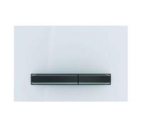 Geberit Sigma50 - Plaque de déclenchement 2 touches, blanc / chromé noir 115.671.11.2