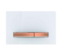 Geberit Sigma50 - Plaque de déclenchement 2 touches, blanc / or rouge 115.670.11.2