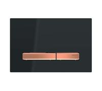 Geberit Sigma50 - Plaque de déclenchement 2 touches, noir / or rouge 115.670.DW.2
