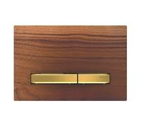 Geberit Sigma50 - Plaque de déclenchement 2 touches, noyer américain / laiton 115.672.JX.2