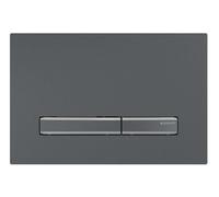 Geberit Sigma 50 Square Plaque d'actionnement 115671QD2 Plaque de recouvrement chrome noir brossé, plaque/bouton chrome noir, pour double chasse